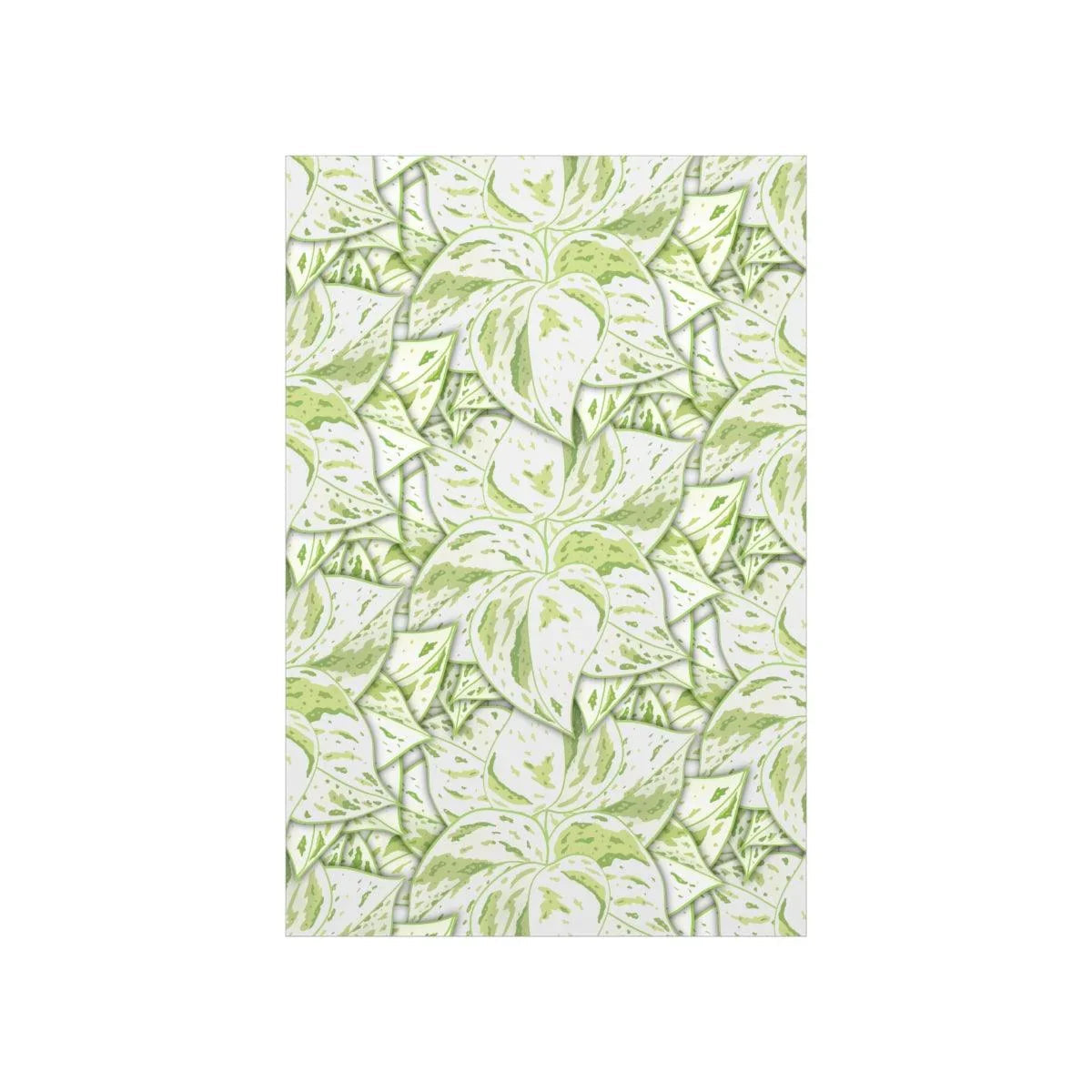 Snow Queen Pothos Pattern Botanical Print – Unframed Wall Art