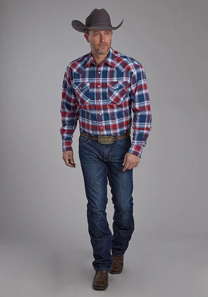 Roper 2205 Flannel (Red) - Men's Western Shirt