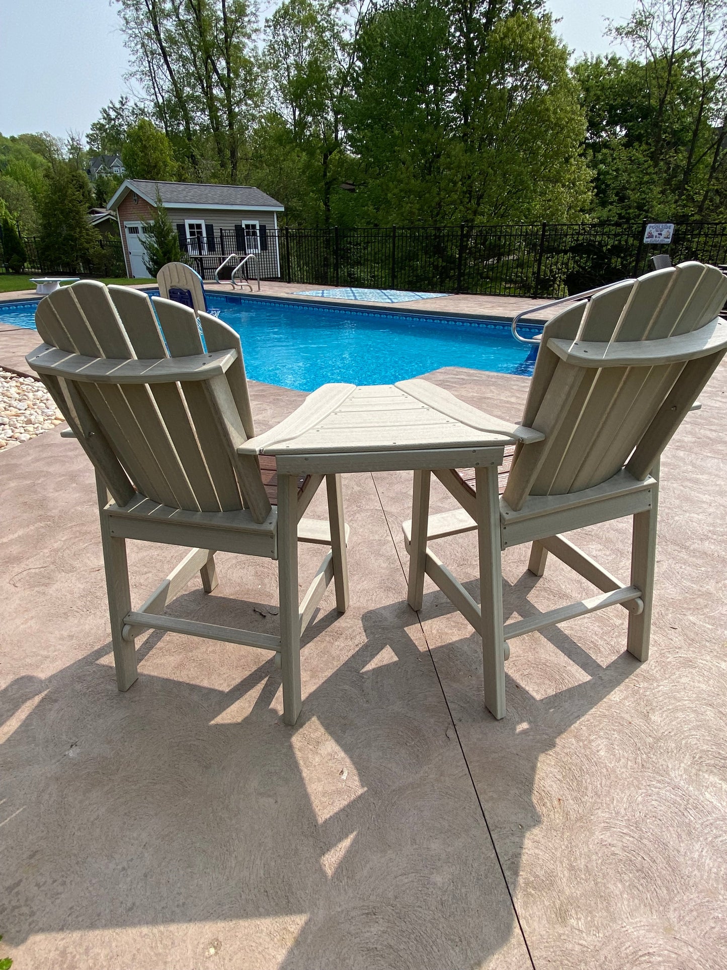 HDPE Outdoor Conversation Set – 2 Chairs with Interlocking Table