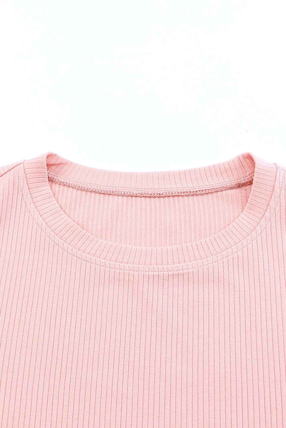 Pink Layered Ruffle Knit Blouse