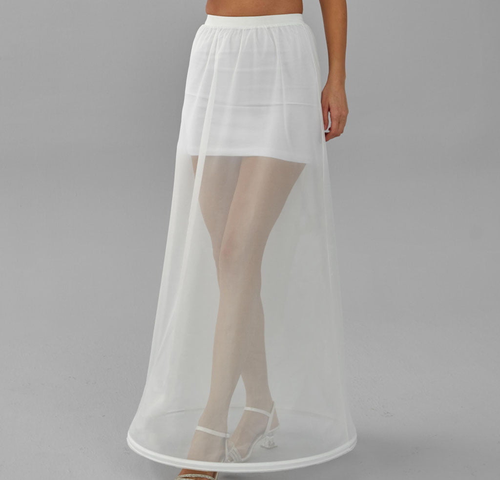 A-line Wedding Dress Underskirt, White Petticoat, One Hoop Skirt