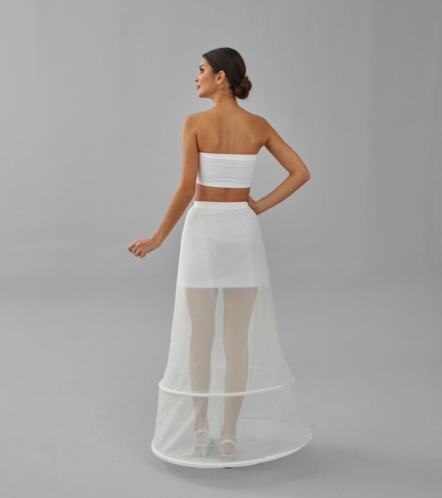 Two Hoop Skirt , A-line Wedding Dress Underskirt, White Petticoat