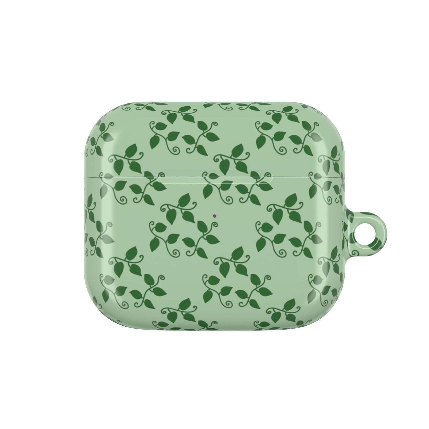 Pothos Pattern Earbud Case – Slim Protective Cover With Carabiner