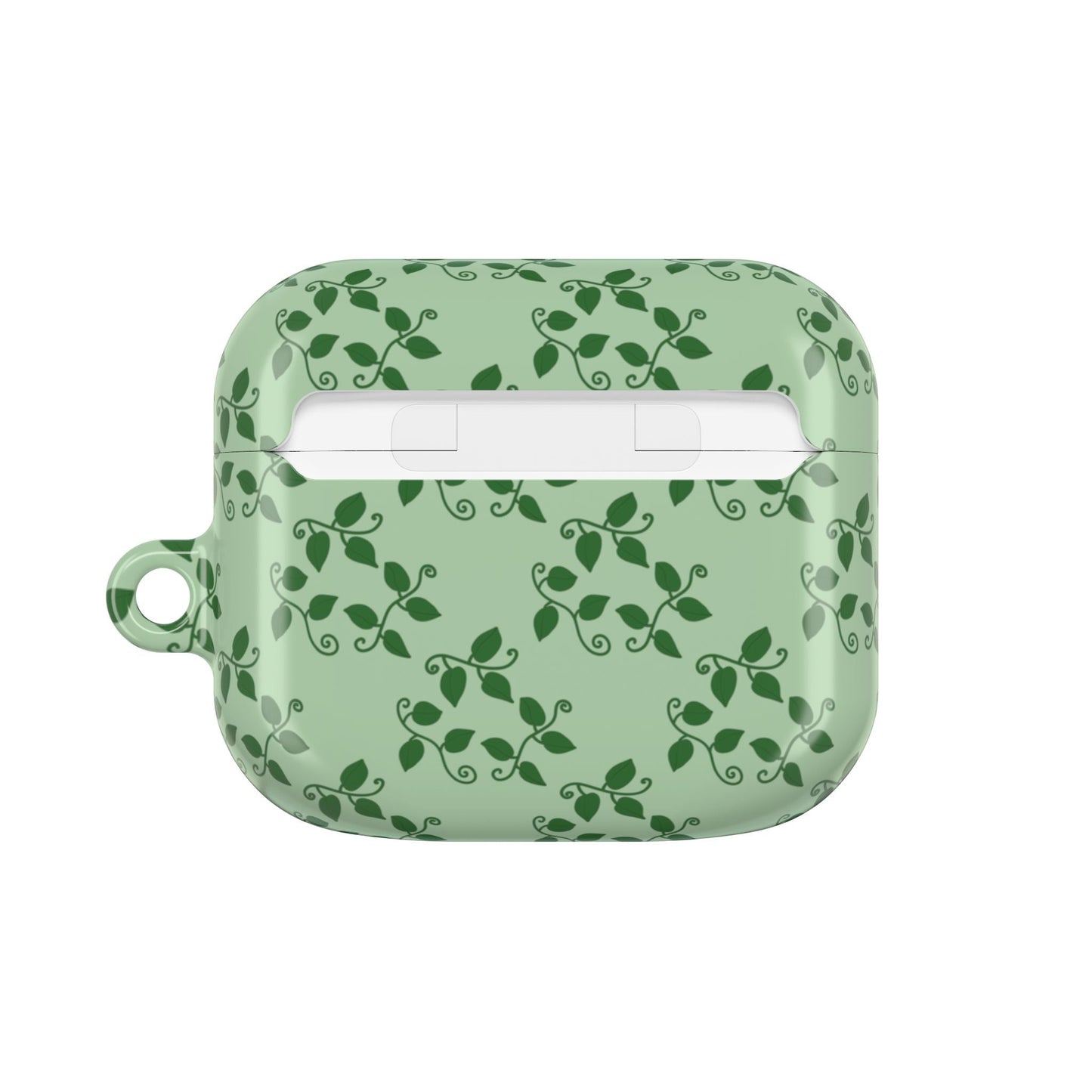 Pothos Pattern Earbud Case – Slim Protective Cover With Carabiner
