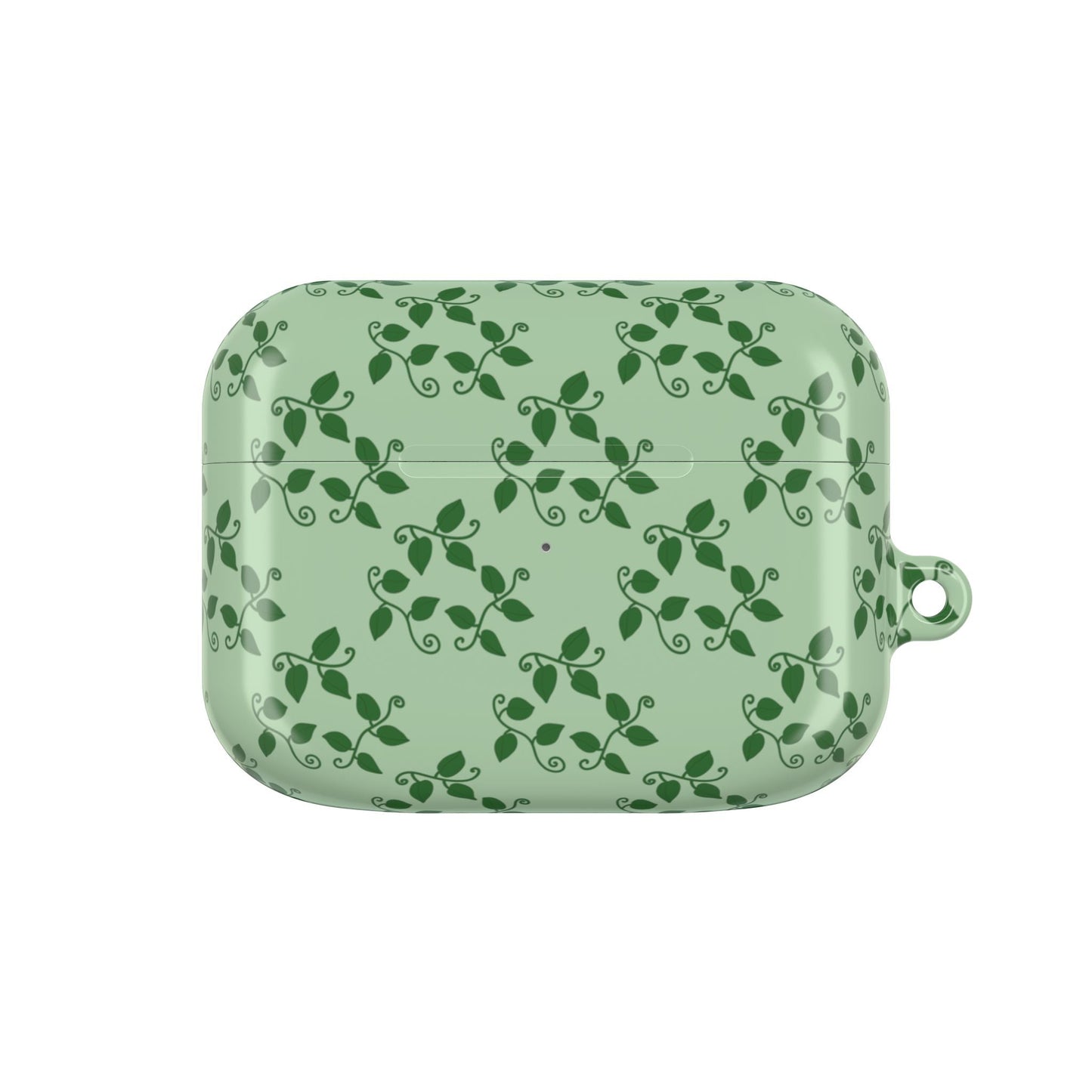 Pothos Pattern Earbud Case – Slim Protective Cover With Carabiner