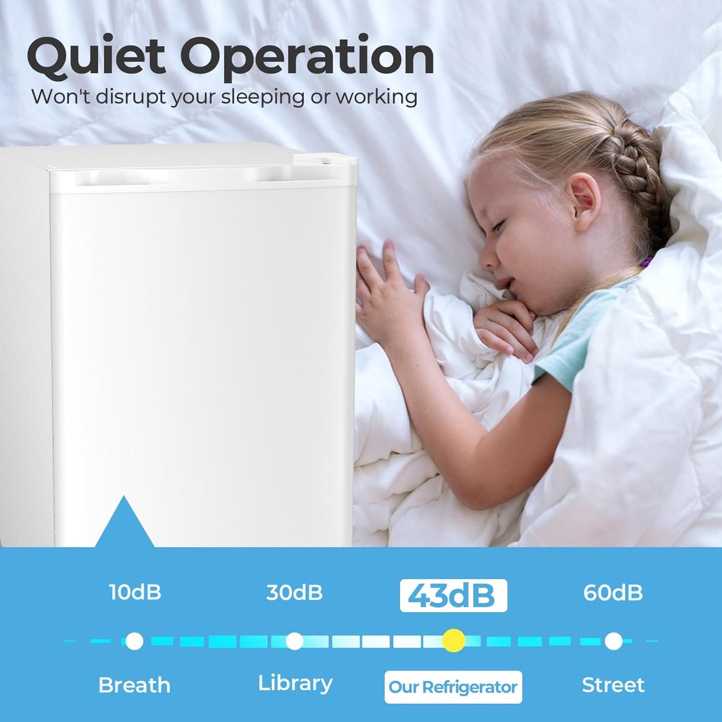 2.6\3.2 cu. ft Mini Fridge with Freezer