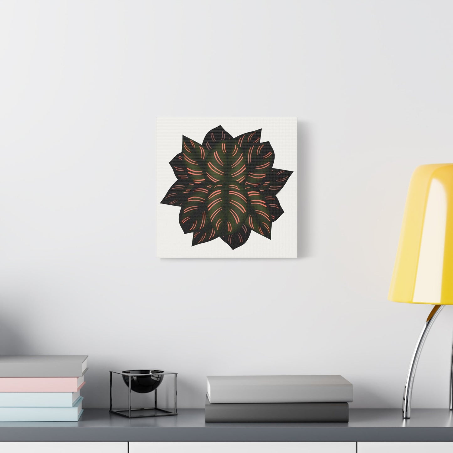 Calathea Pinstripe Canvas Print – Botanical Wall Art