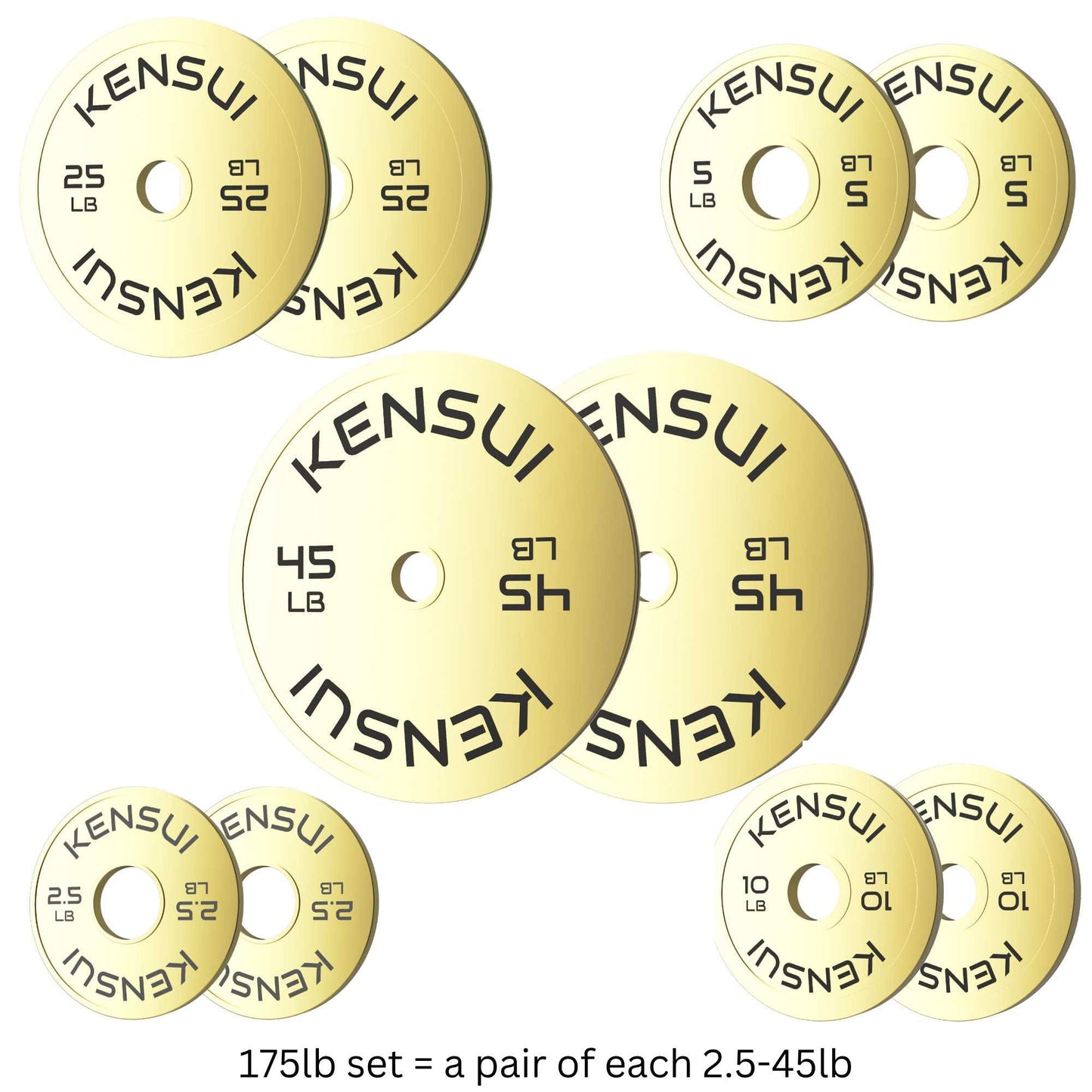 Calibrated Gold Weight Plates (LBS)