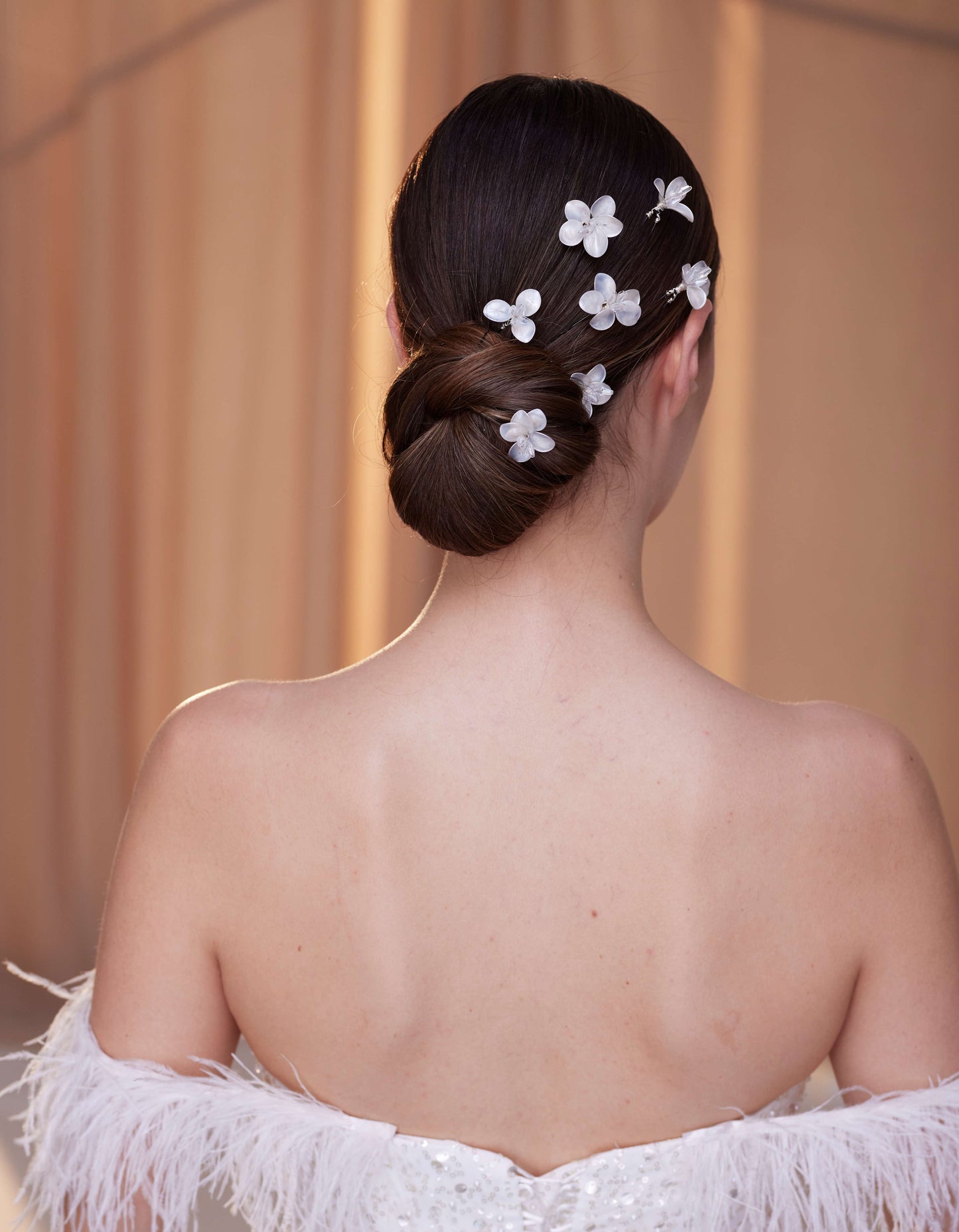 7-Piece Crystal Resin Flower Hair Pins