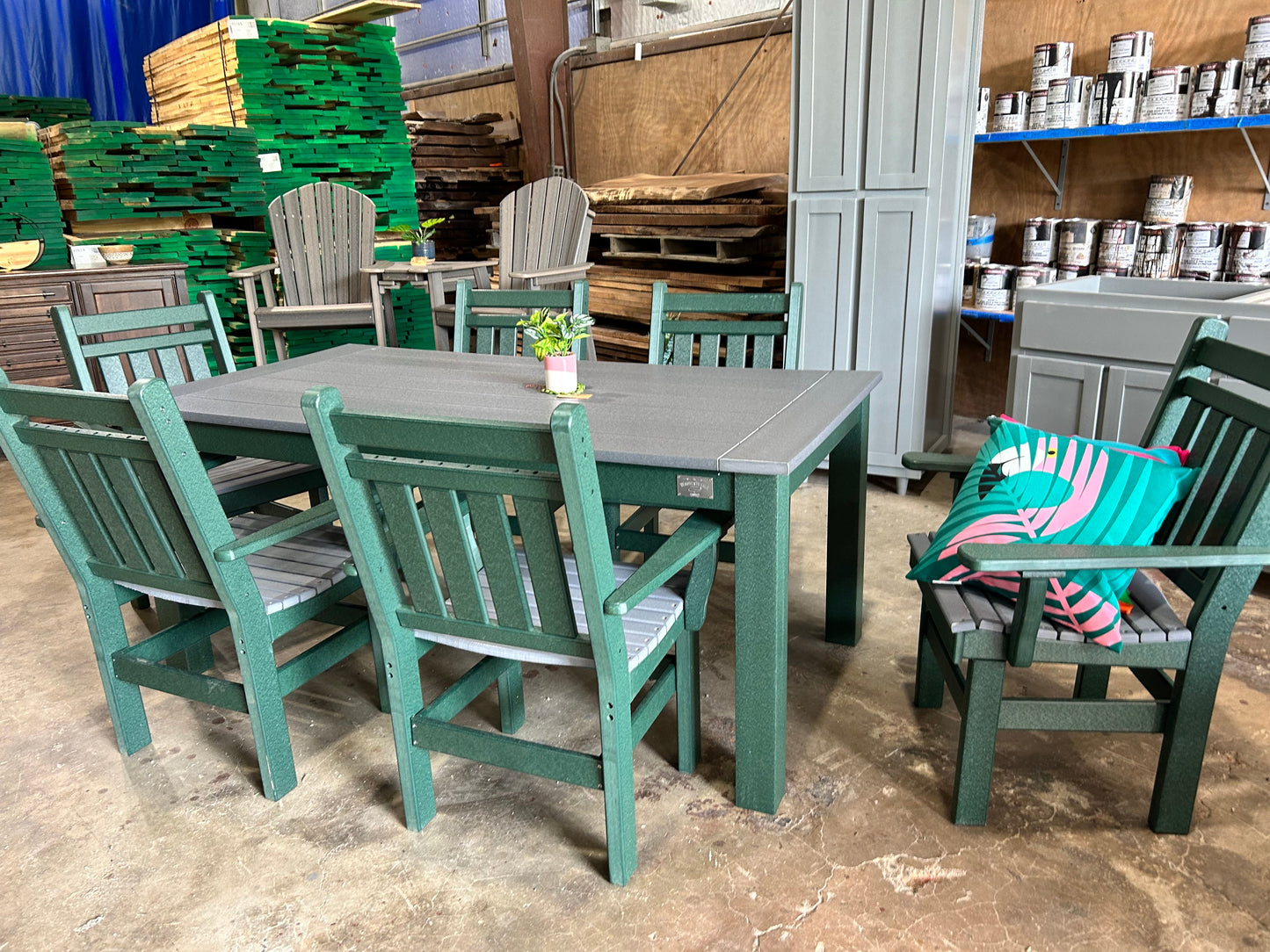 Post Leg Outdoor Dining Table