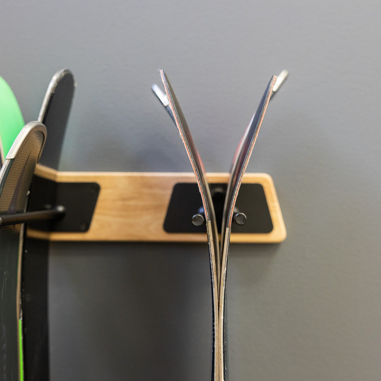 BLAT Wood Ski Storage Rack | Holds 6 Pairs of Skis