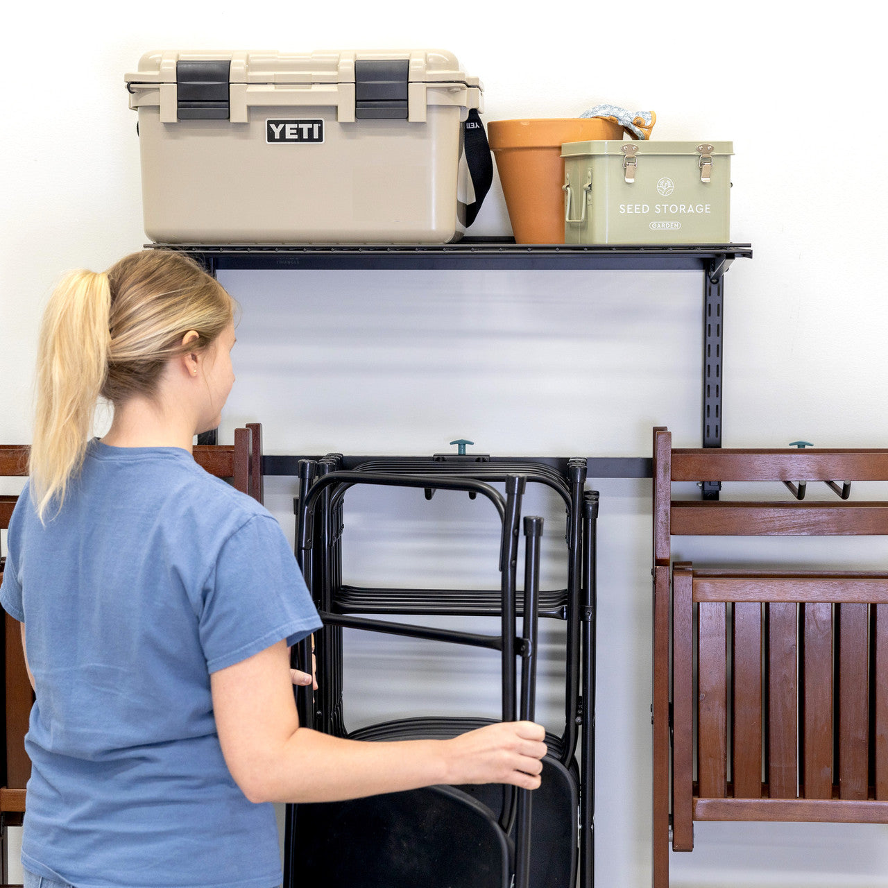 G-Chair Wire Shelf | Adjustable Wall Storage System | Holds 300 lbs