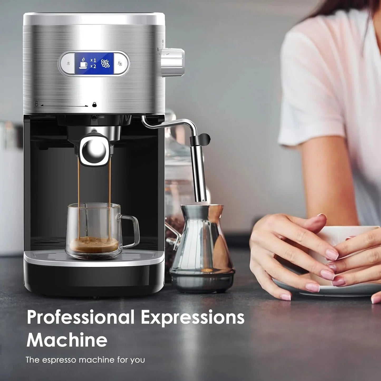 20 Bar Espresso Machines with Grinde CM8031