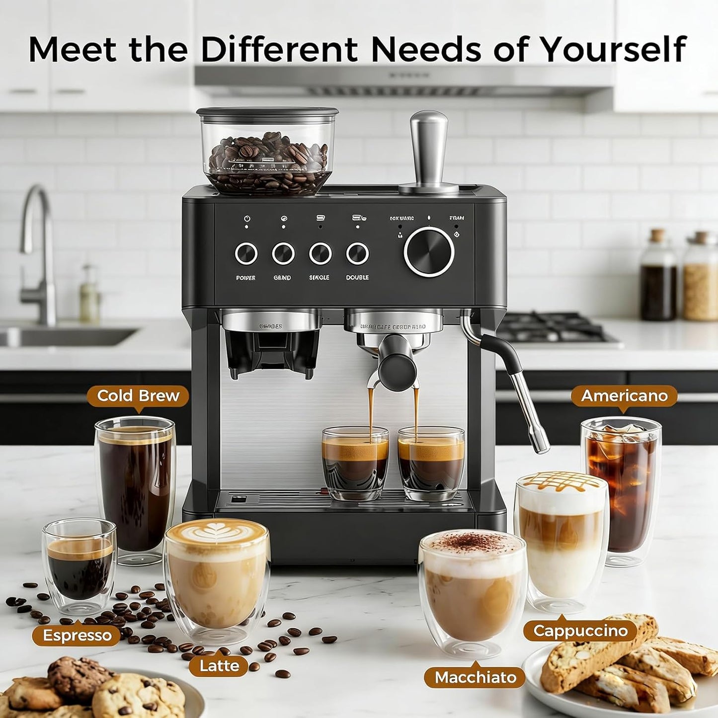 20 Bar Espresso Machines with Grinde CM8031