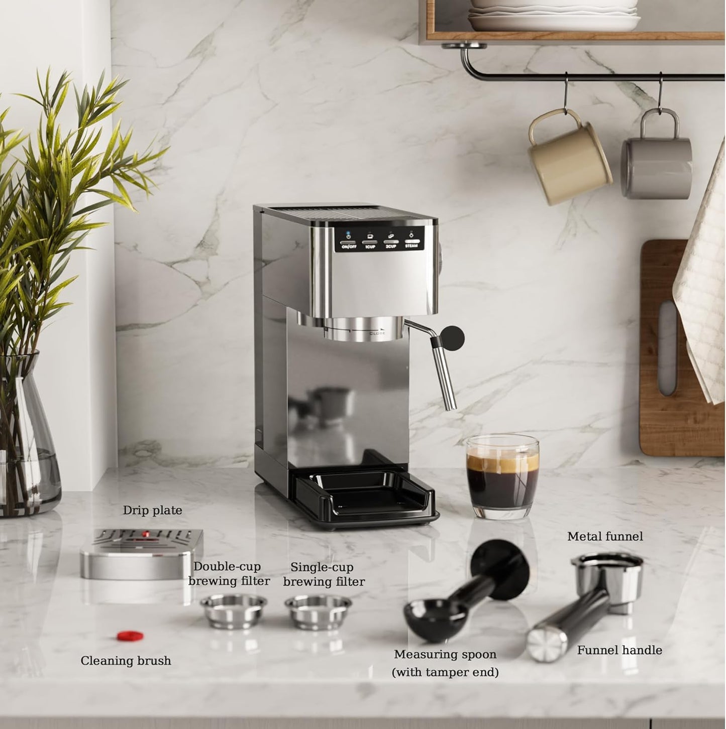 20 Bar Espresso Machines with Grinde CM8031
