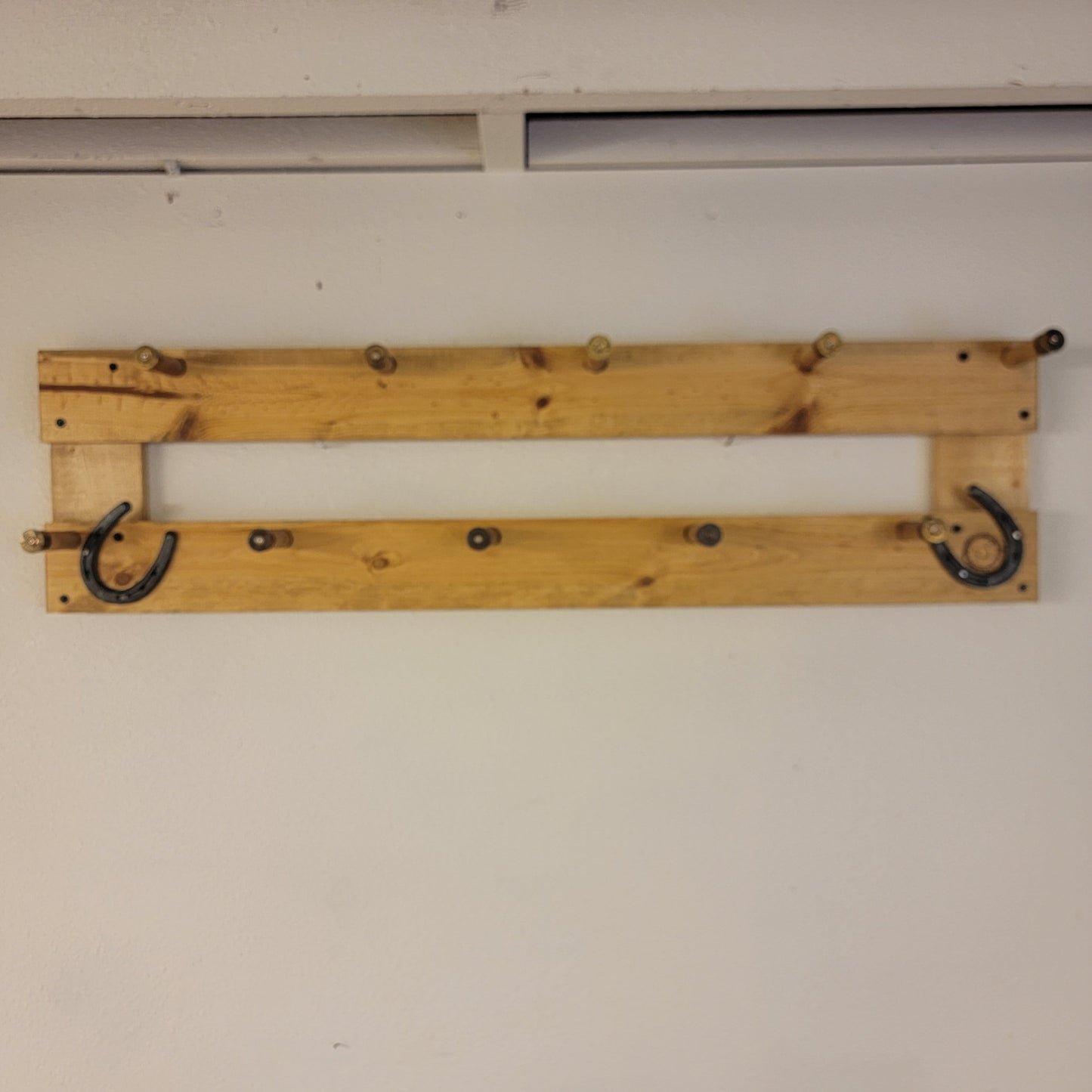 The Trail Boss: 9-Space Wall-Mounted Heritage Coat Rack
