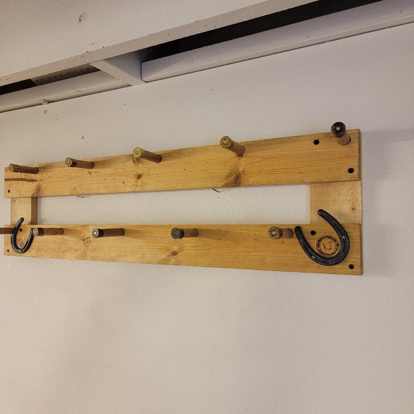 The Trail Boss: 9-Space Wall-Mounted Heritage Coat Rack