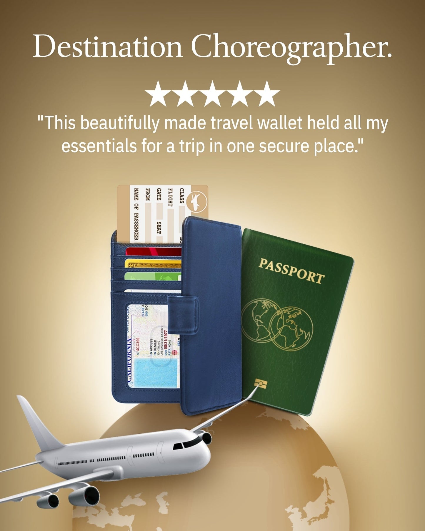 Vegan Leather Passport Holder – Travel Organizer with Snap Closure