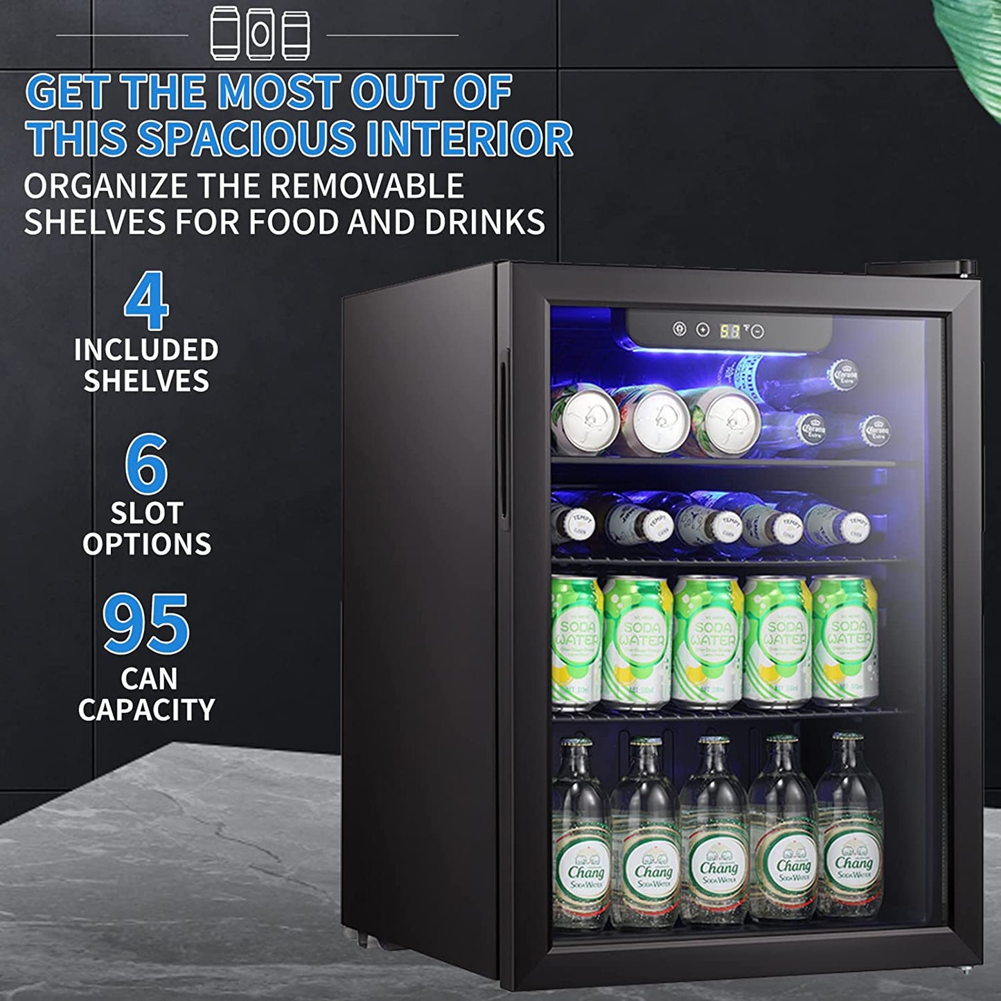 2.6 Cu.ft Wine Cooler/Cabinet Beverage Refrigerator W5870BH