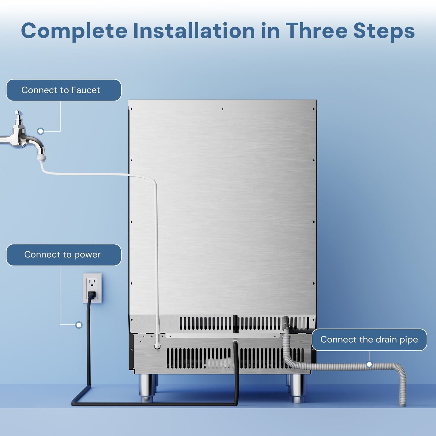 265LBS Freestanding Commercial Ice Maker
