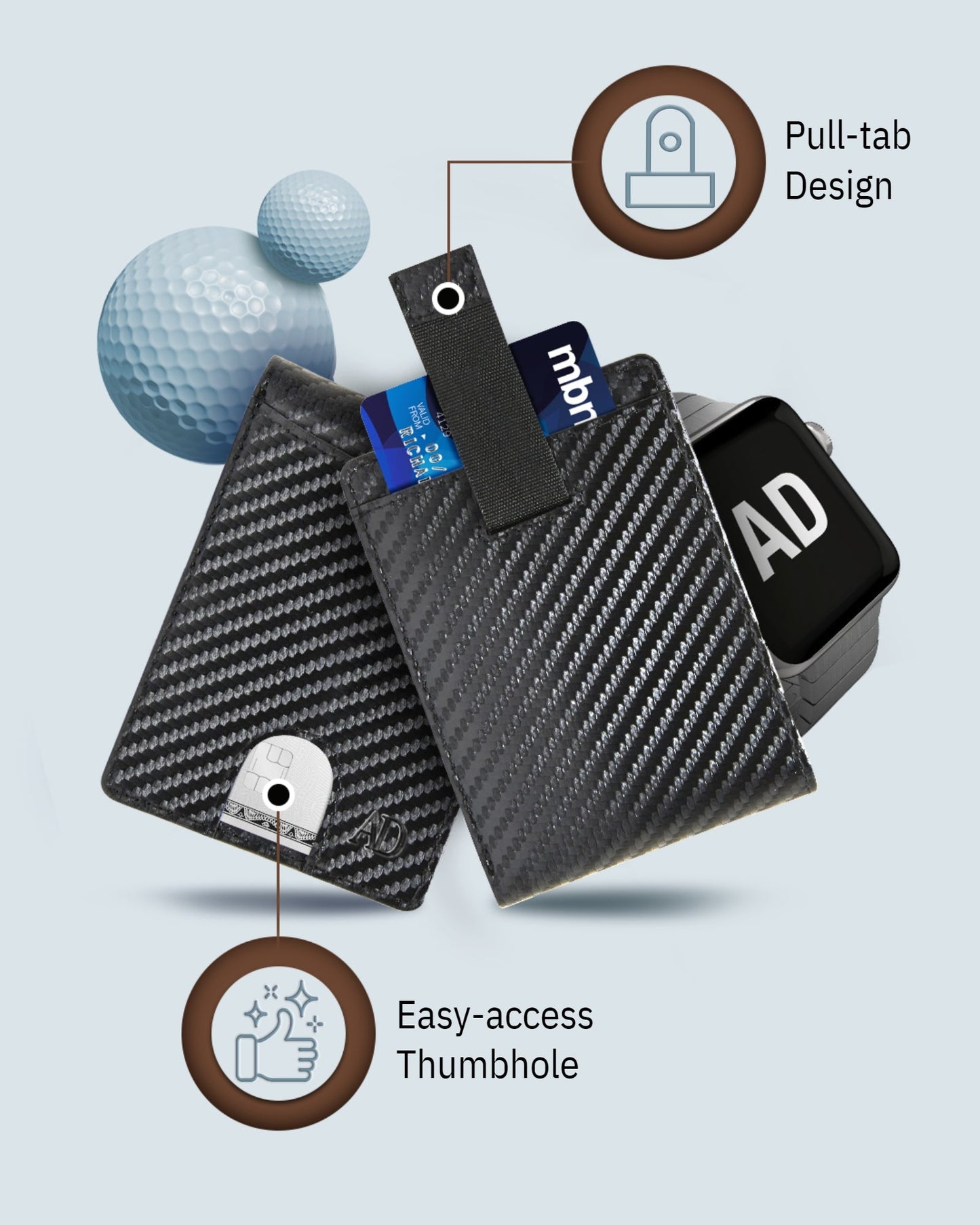 Genuine Leather Pull-Strap Bifold Wallet – Holds 7 Cards, RFID Blocking