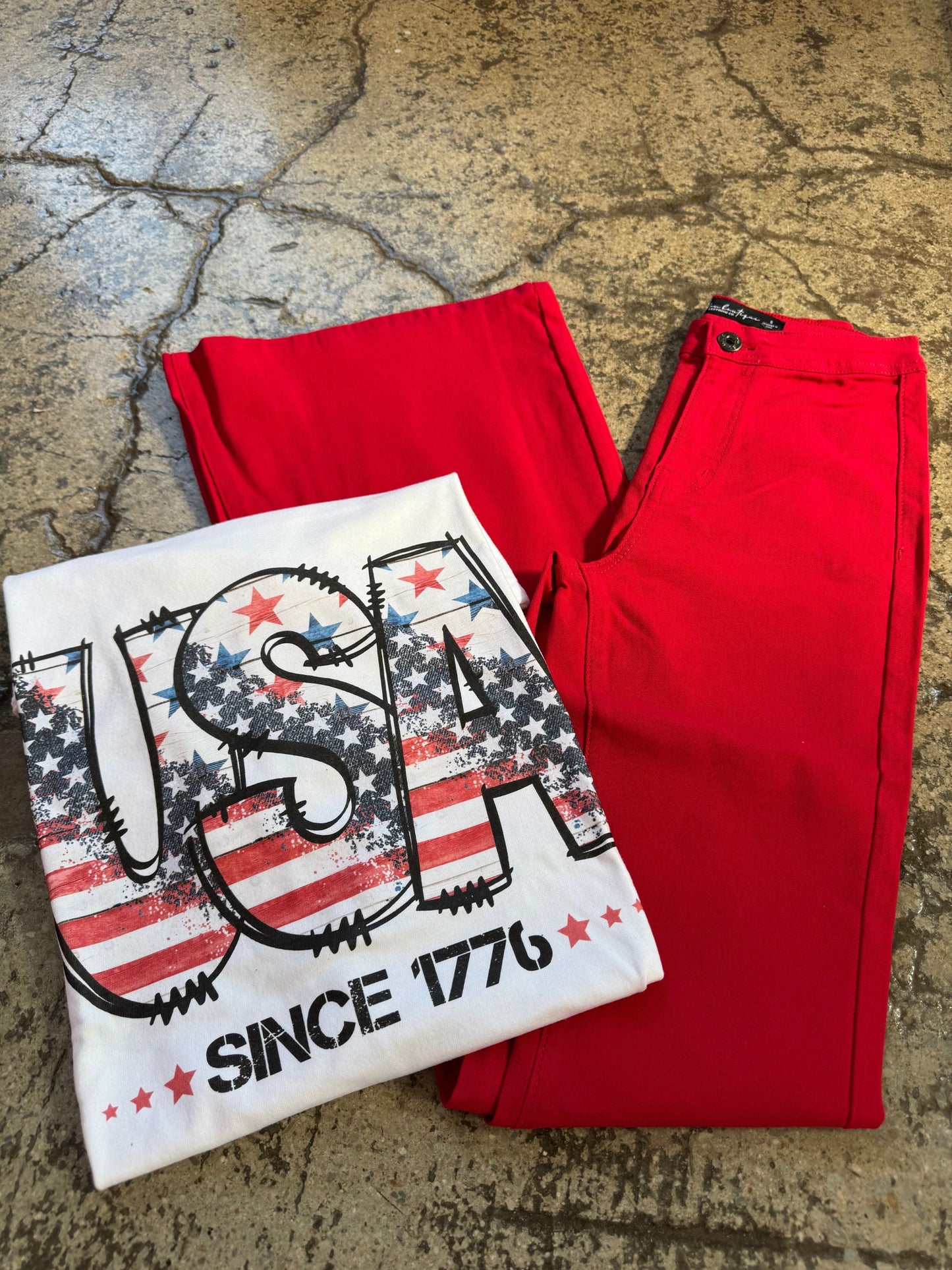 All American Flare Bundle (1 Fiona Flares + 1 Graphic Tee)