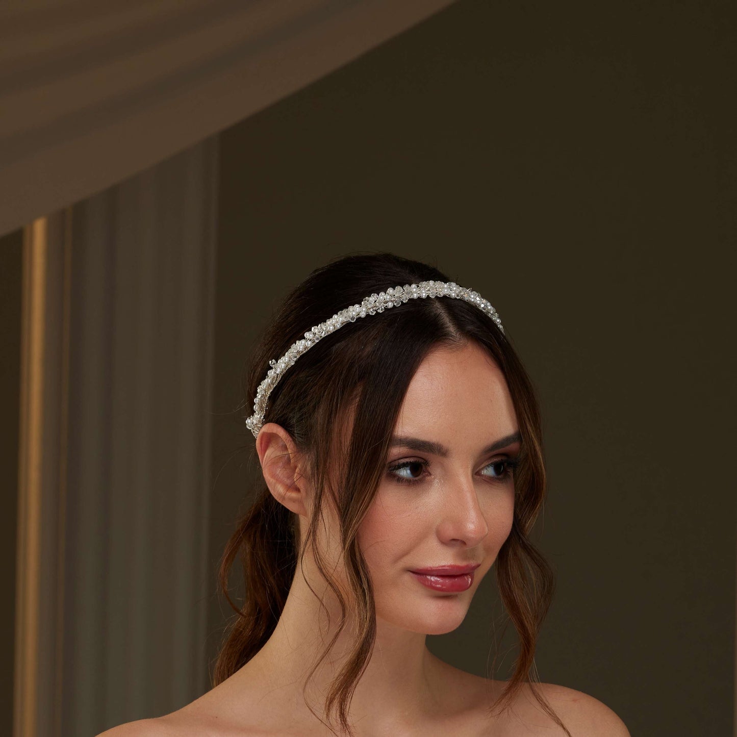 Pearl and Crystal Halo Band