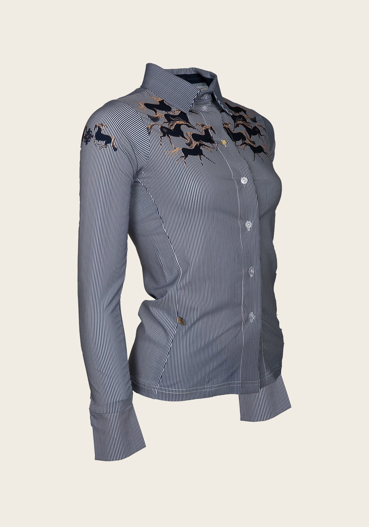 Running Horses Navy Ladies’ Sun Shirt
