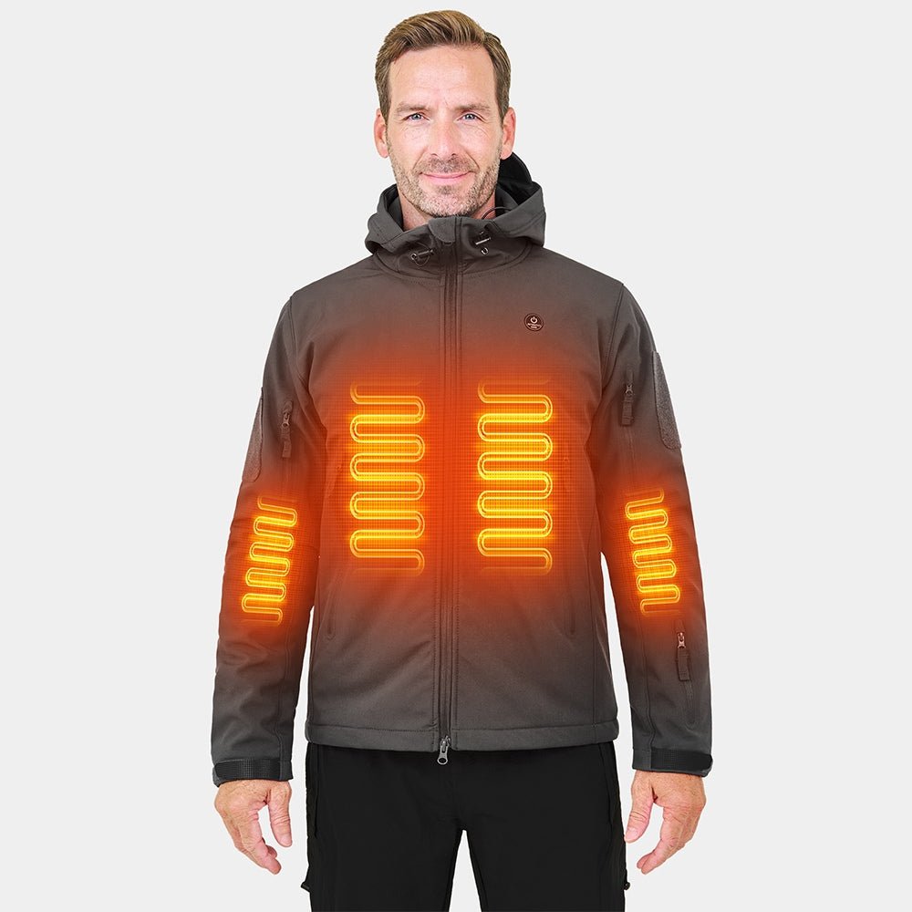 ANTARCTICA GEAR Heated Jacket for Men and Women, Winter Coat Soft Shell Heating Hood Jacket