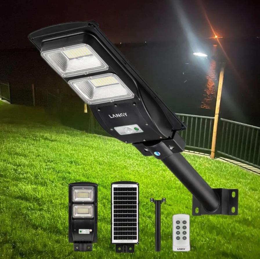 4 PACK 60W solar street light 6000 lumens