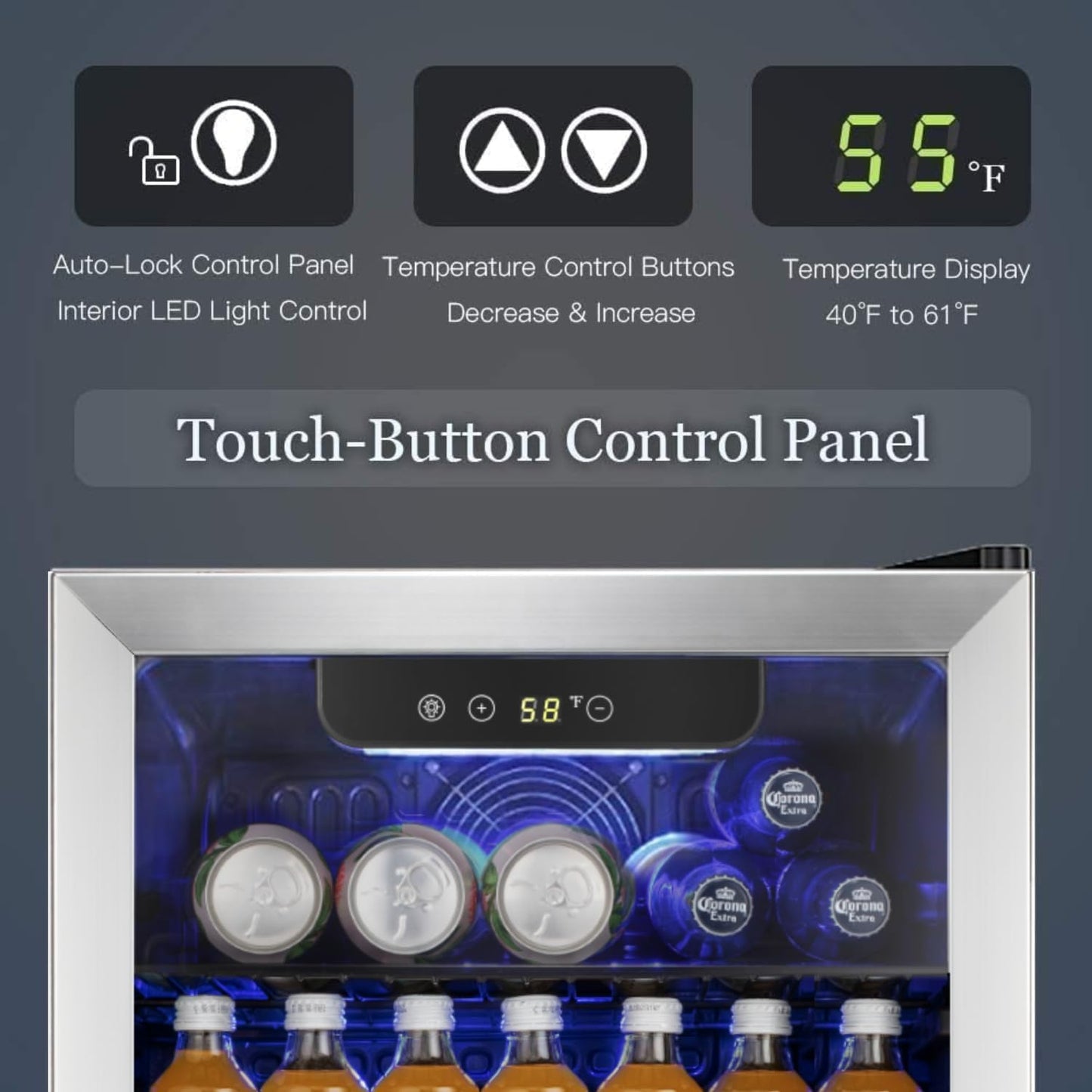 3.2 cu.ft Wine Cooler/Cabinet Beverage Refrigerator W5899H