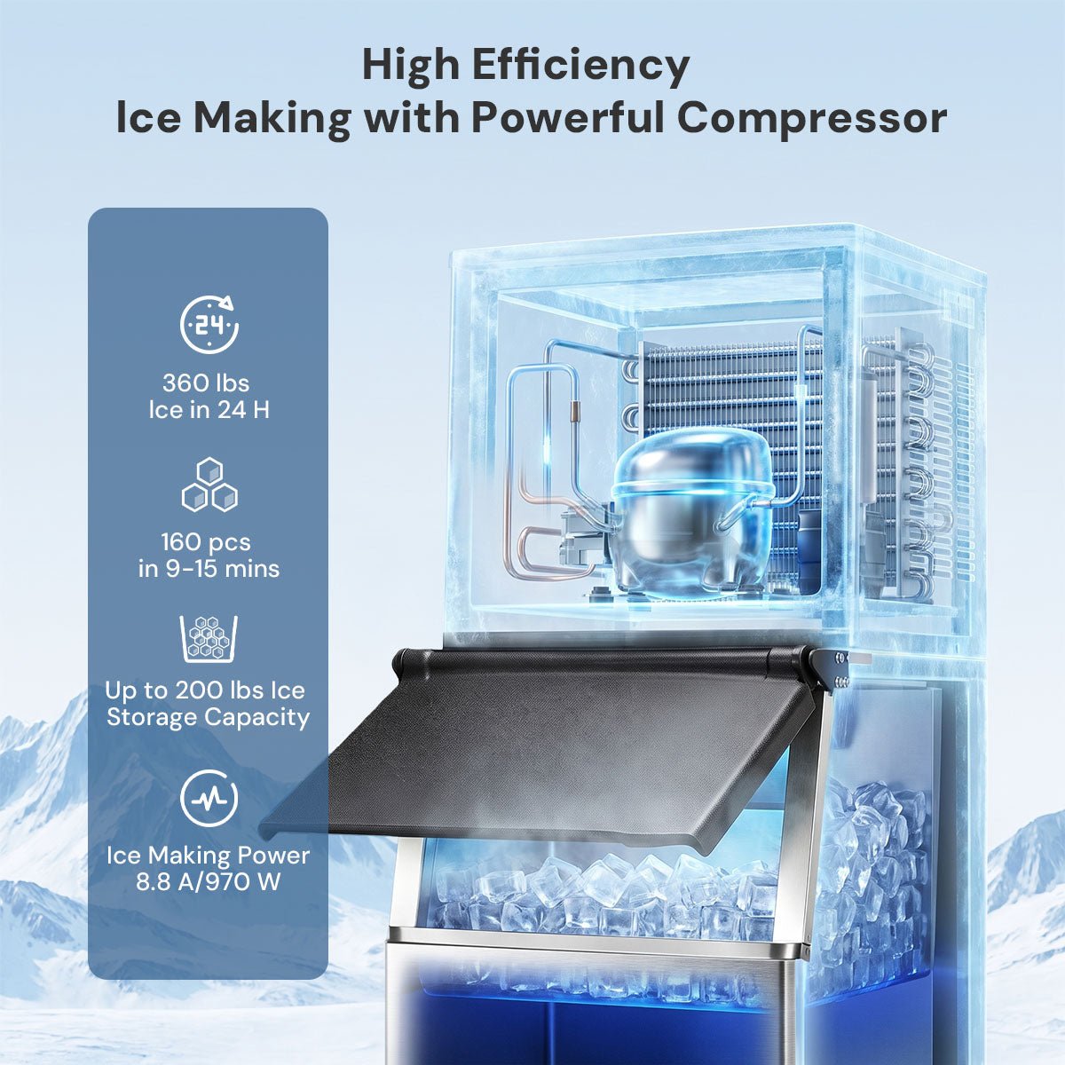353LBS/24H Split Commercial Ice Maker Z58160