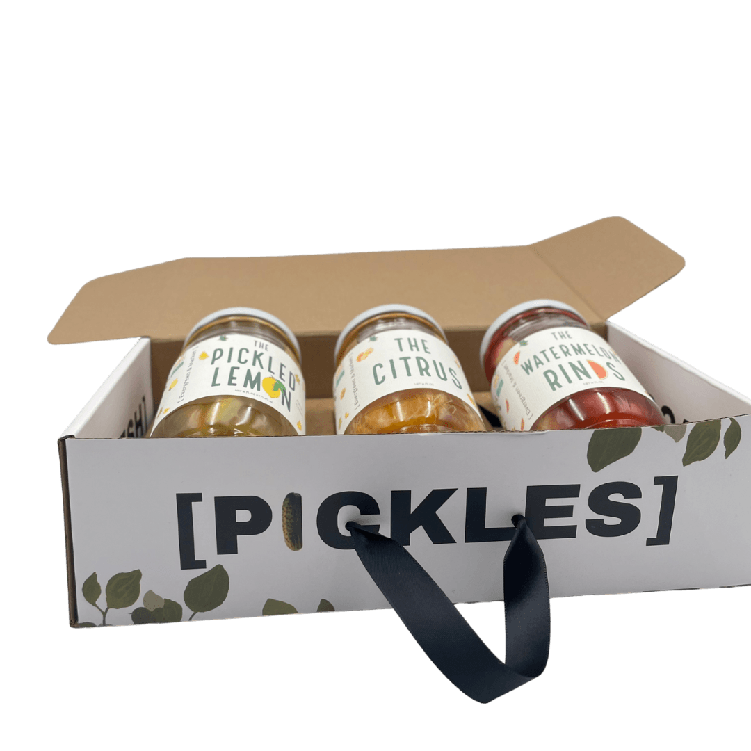 3 Jars Gift Box - Pickle Party Pack for Gourmet Lovers