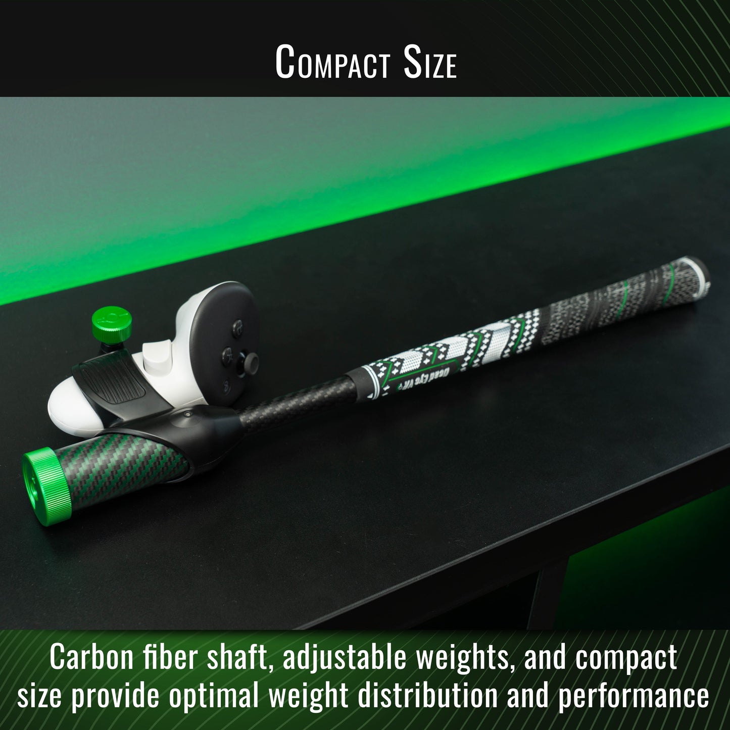 DriVR Elite Mini - Adjustable VR Weighted Golf Club Handle Accessory - Compatible with Quest 2, 3/3s, and Pro - For GOLF+