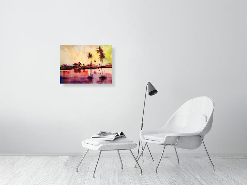 Vibrant Fine Art Print, Tropical Landscape Print, Home Decor, Gift for Nature Lovers, Relaxing Art Piece, Beach House Decor
