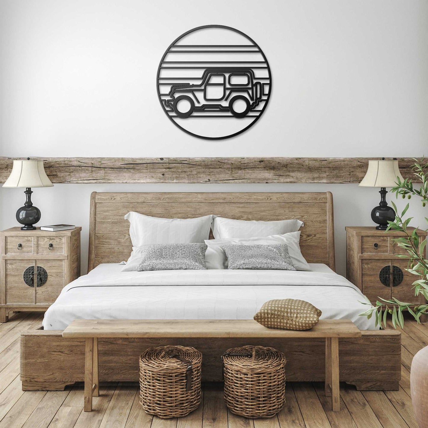 4x4 sunset metal wall art desert glow decor garage accent unisex