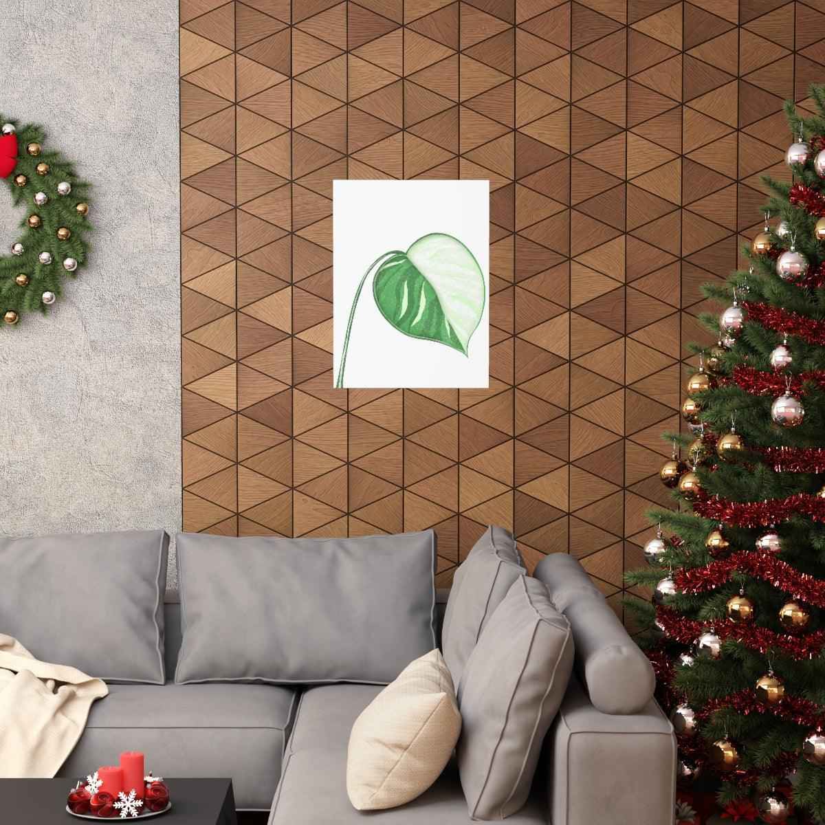 Monstera Albo Botanical Print – Unframed Wall Art