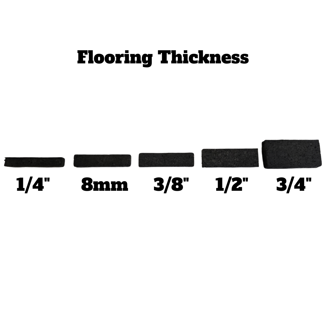 NEW Hammer Clad 1/4" Premium Rubber Floor Tiles and Interlocking Gym Tile Flooring