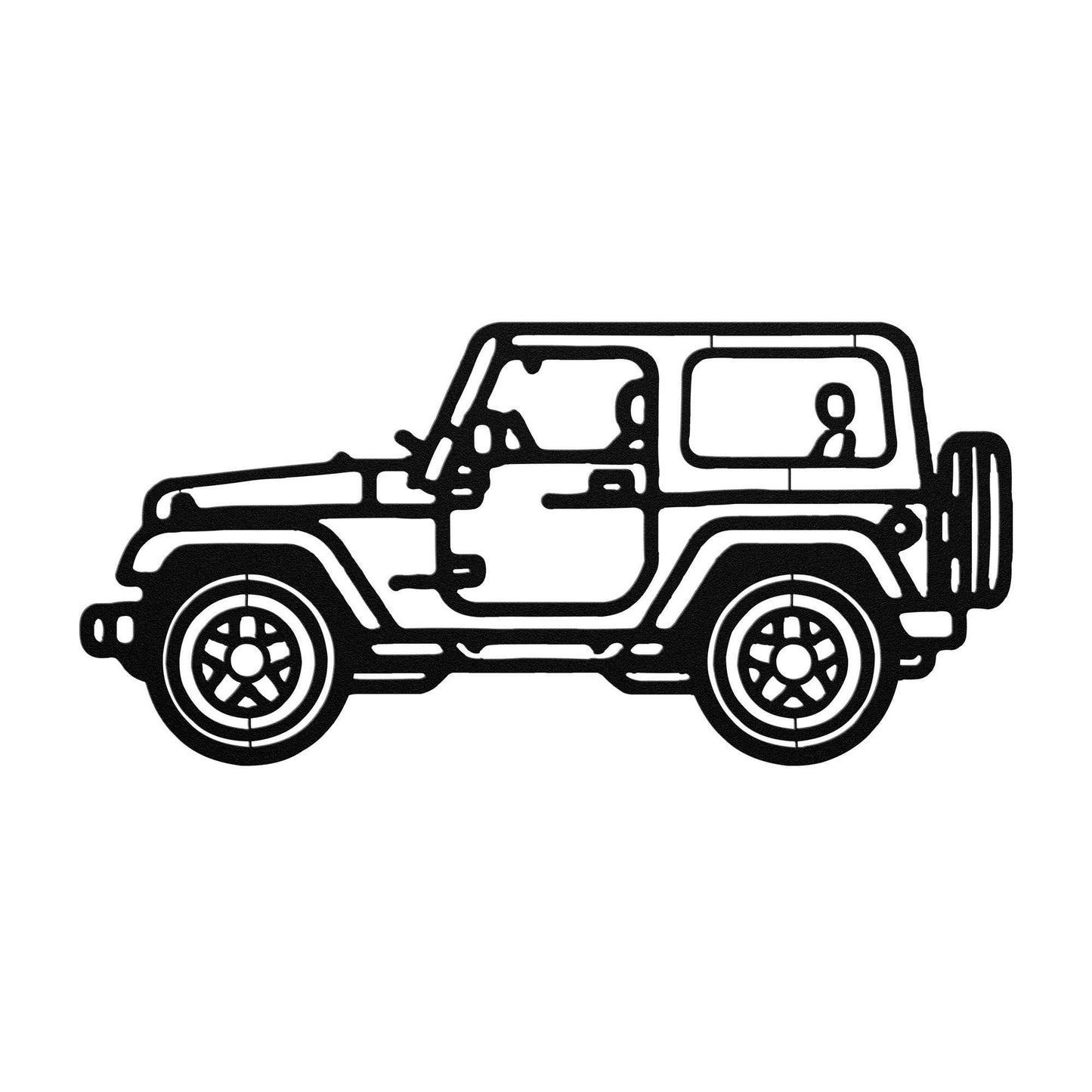 4x4 off road Metal Wall Art powder-coated steel sign Off‑ROAD Metal