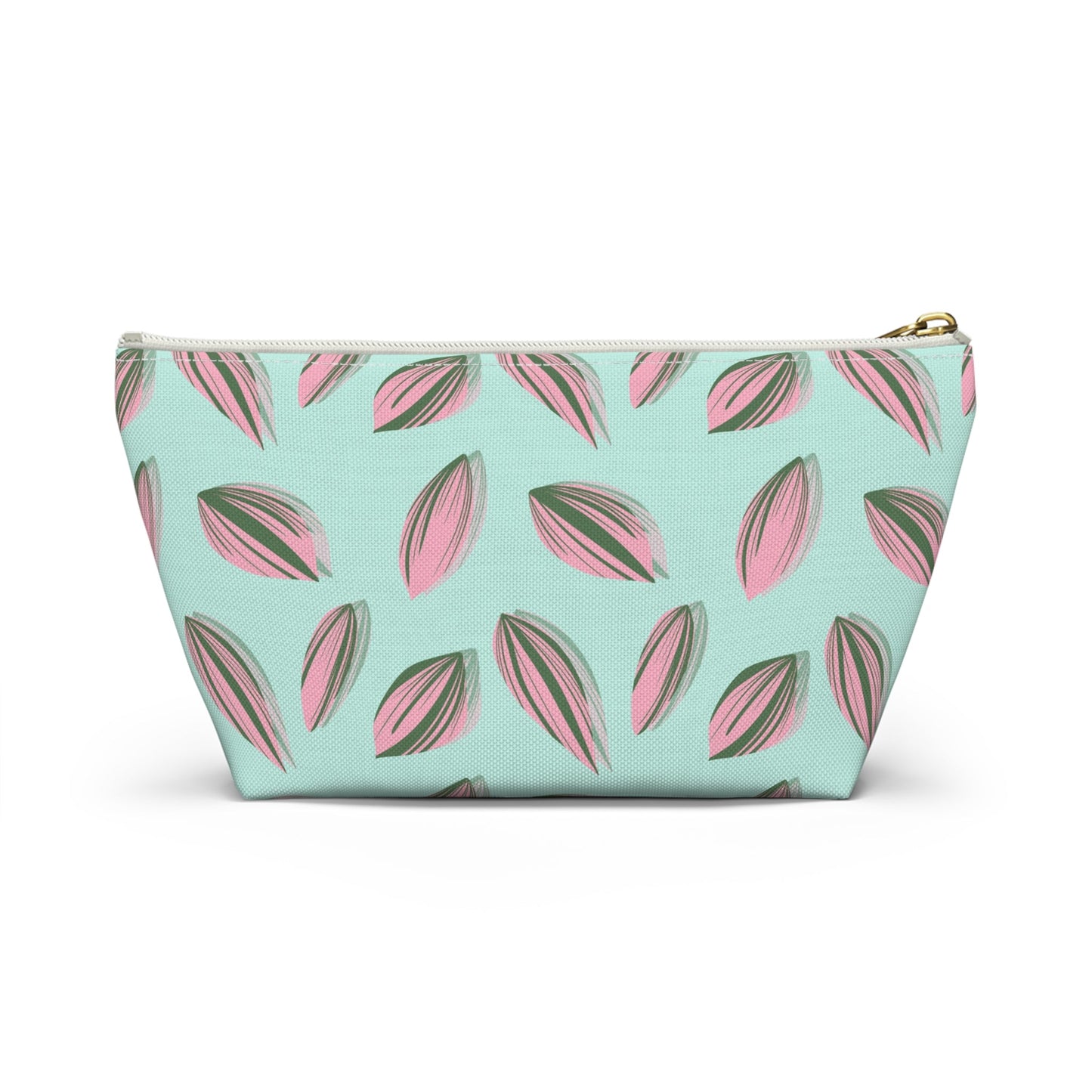 Tradescantia Nanouk Pattern Accessory Pouch – Zippered Catch-All With T-Bottom