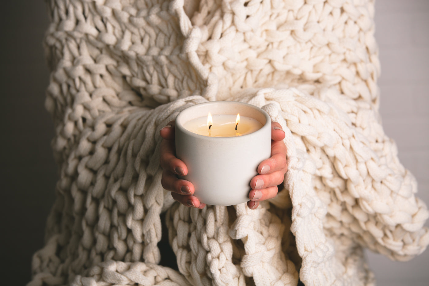 Evergreen Cement Candle