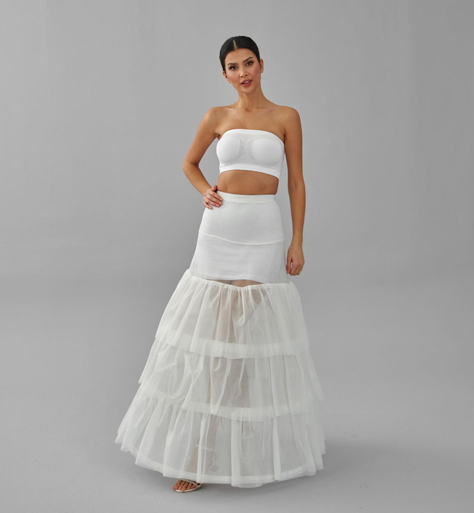 Mermaid Wedding Dress Underskirt, White Petticoat Skirt