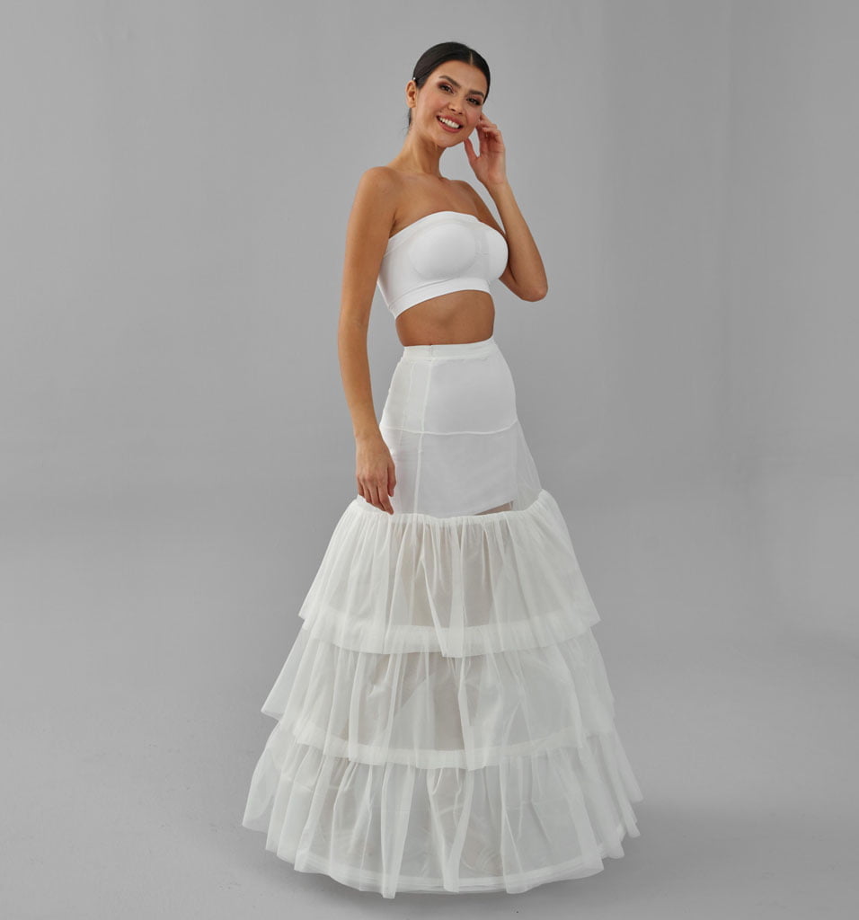 Mermaid Wedding Dress Underskirt, White Petticoat Skirt
