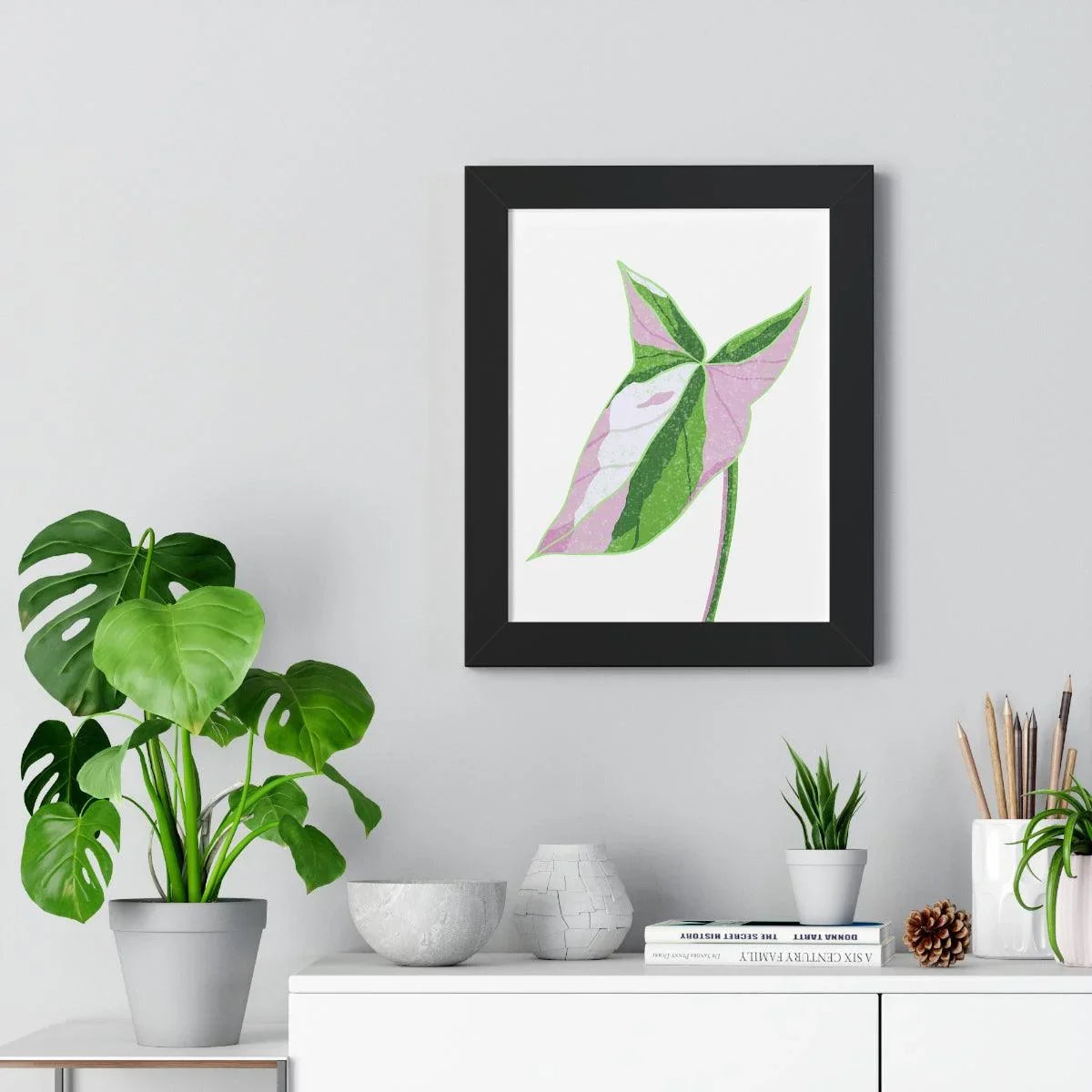 Syngonium Tricolor Framed Print – Botanical Wall Art