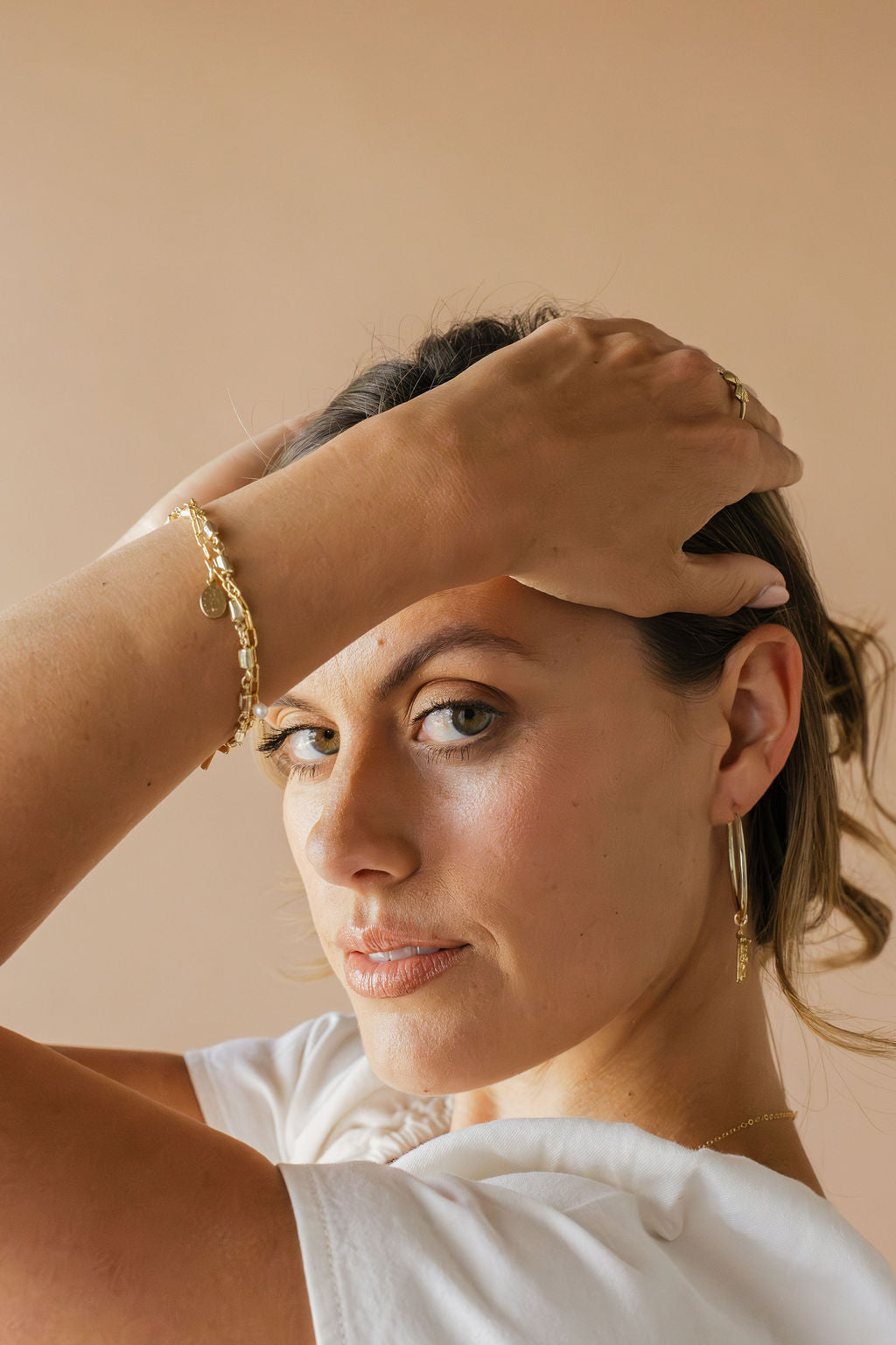 Crucifix Hoop Earrings
