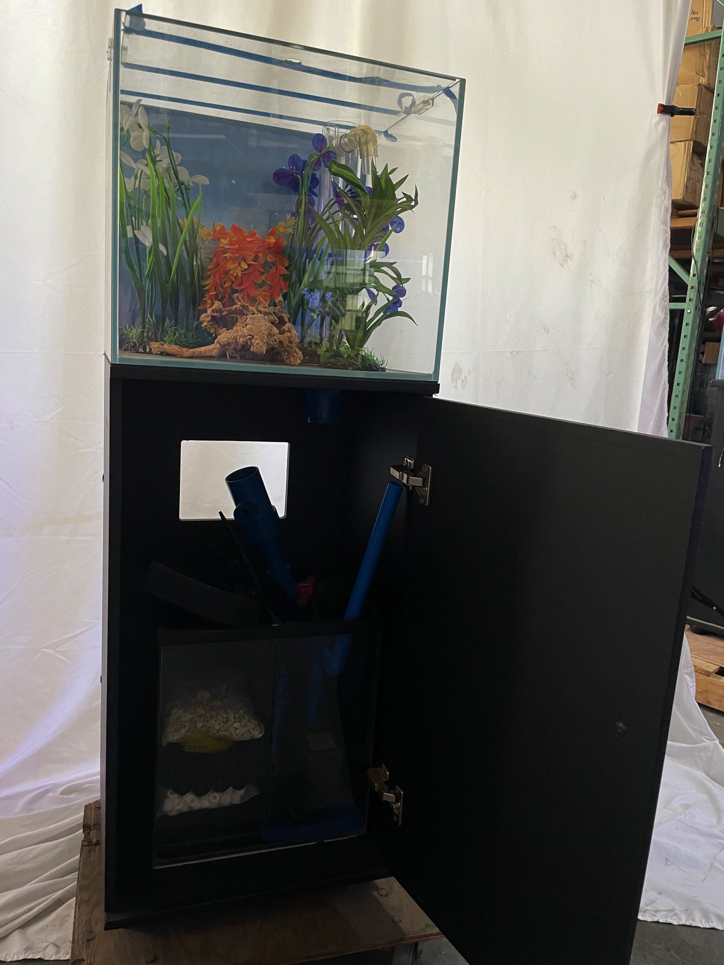 ULTRA CLEAR GLASS - 18 gallon cube fish tank aquarium full setup w/ filtration