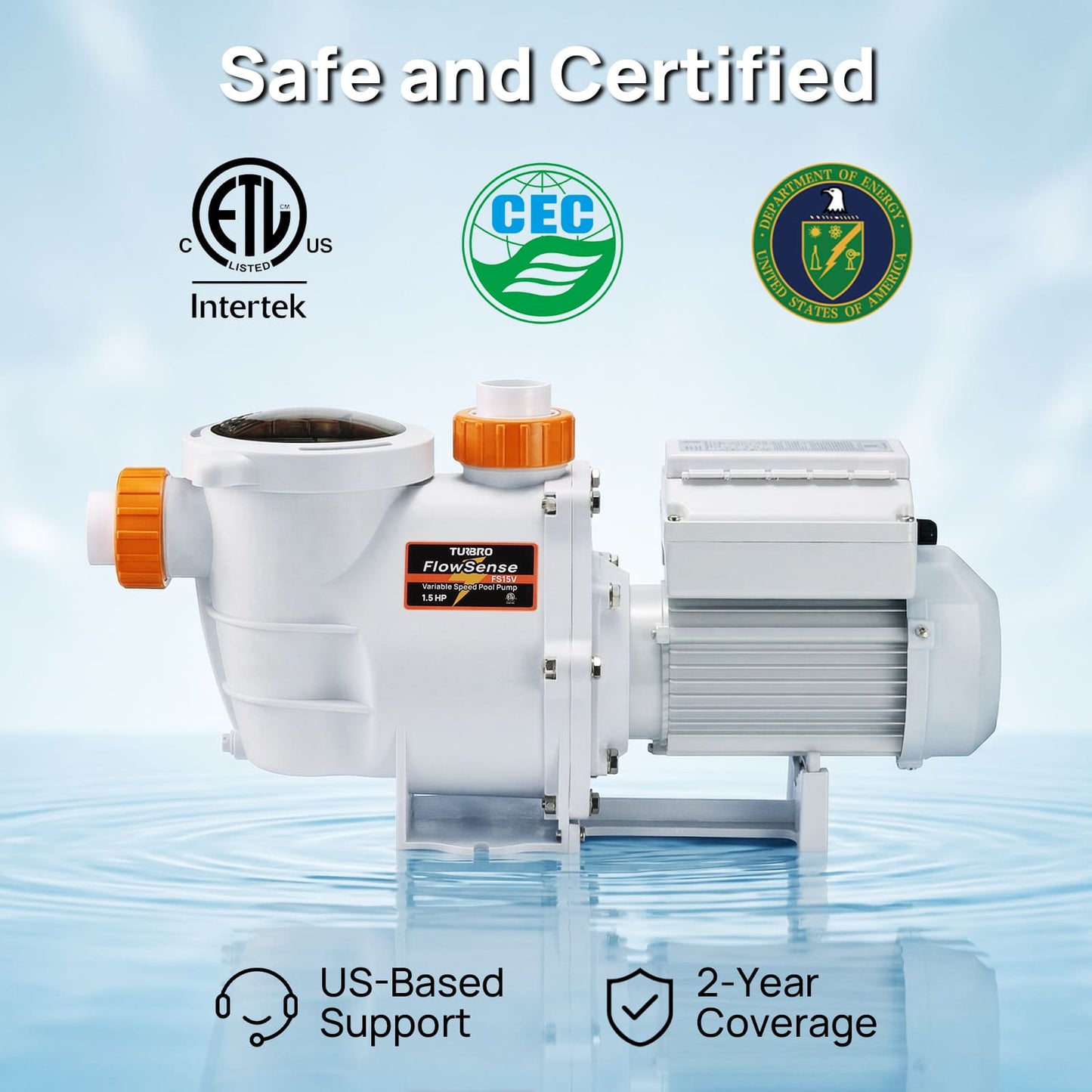 FlowSense Variable Speed Pool Pump, Above-Ground