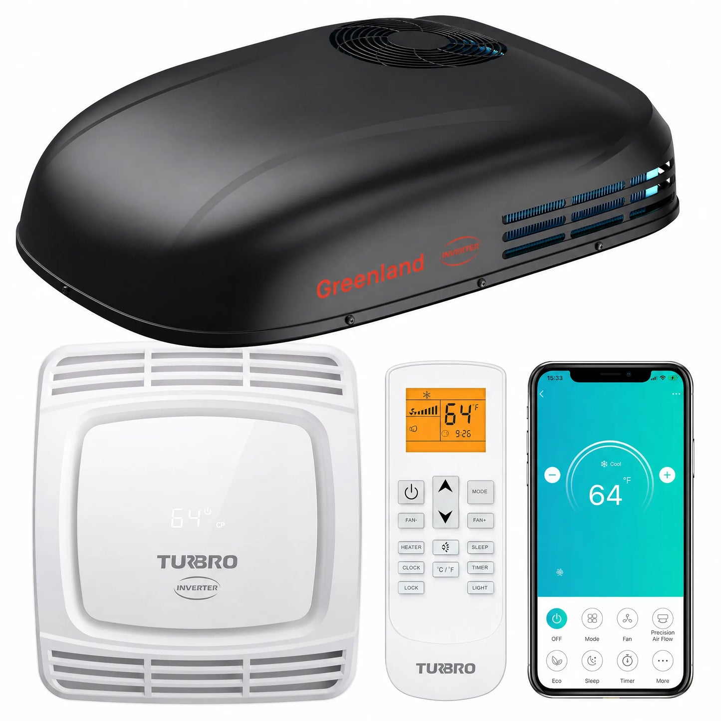 Greenland 13,500 BTU Inverter Rooftop RV Air Conditioner