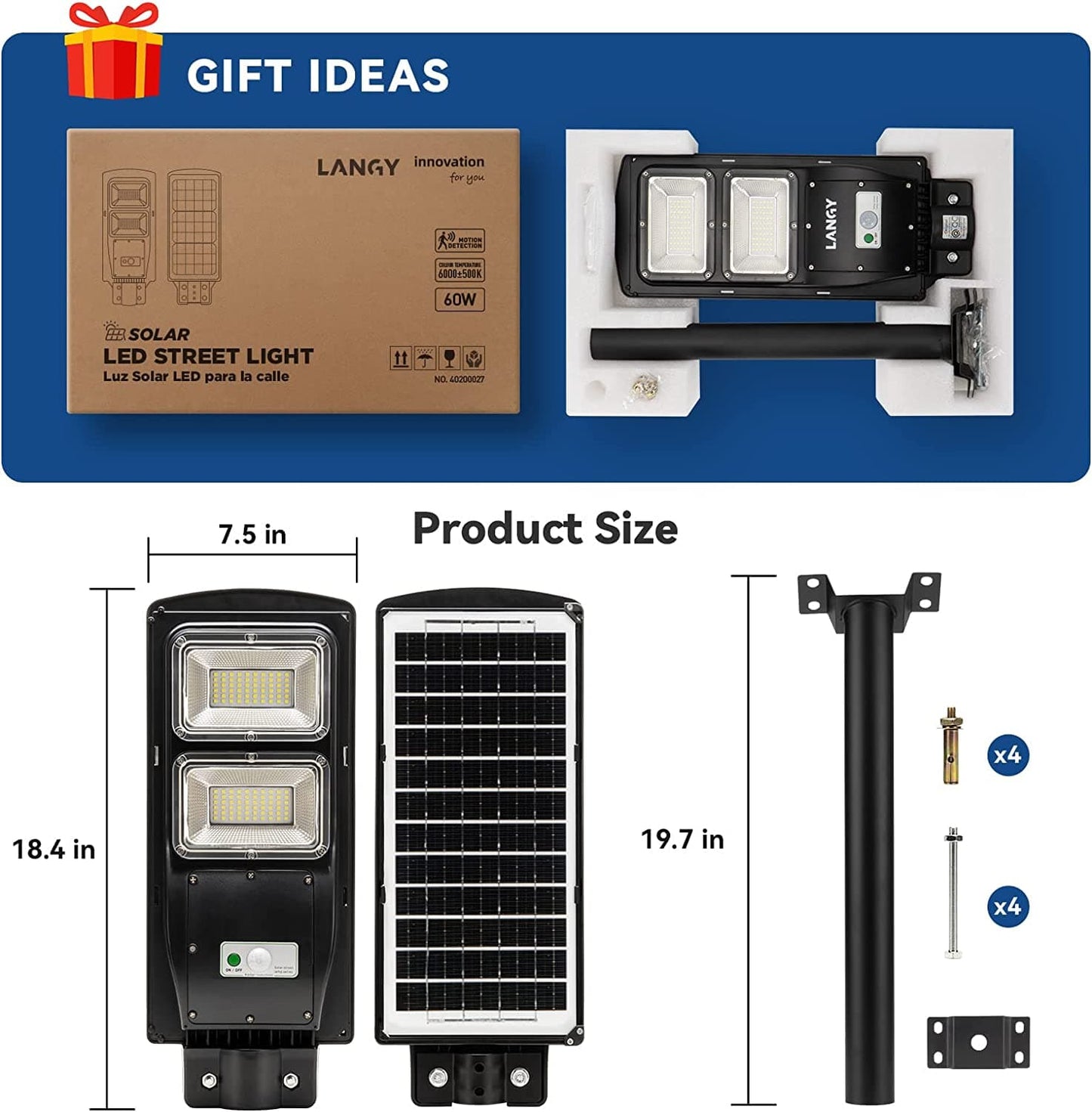60W 90W 120W Solar Street Light -ES04 Series