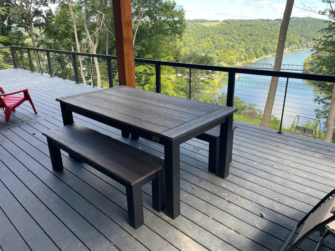 Post Leg Outdoor Dining Table